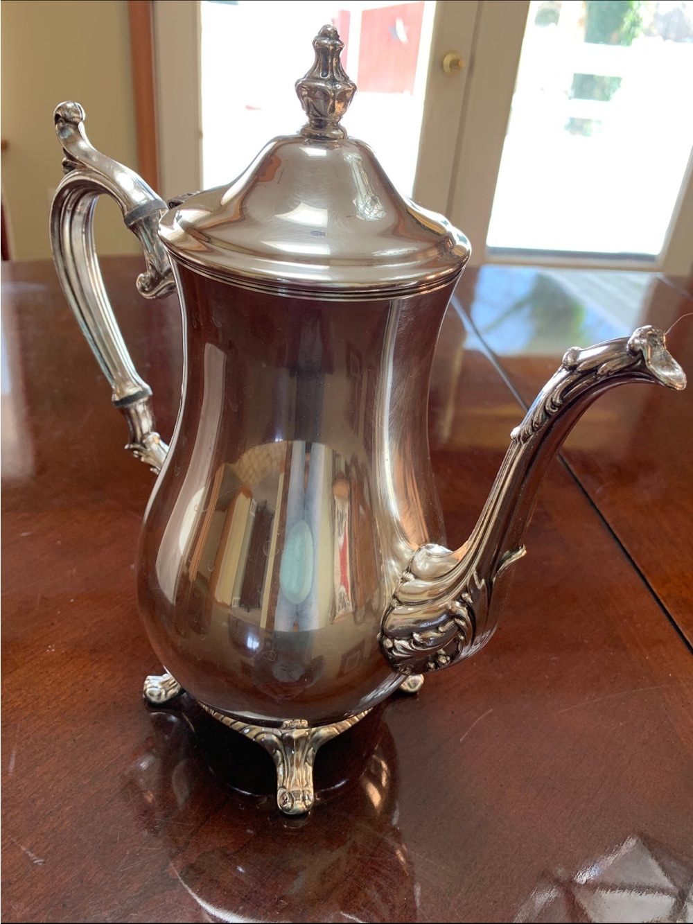 Vintage Wm Rogers Silver-Plated Teapot/Coffee Pot with Storage Bag